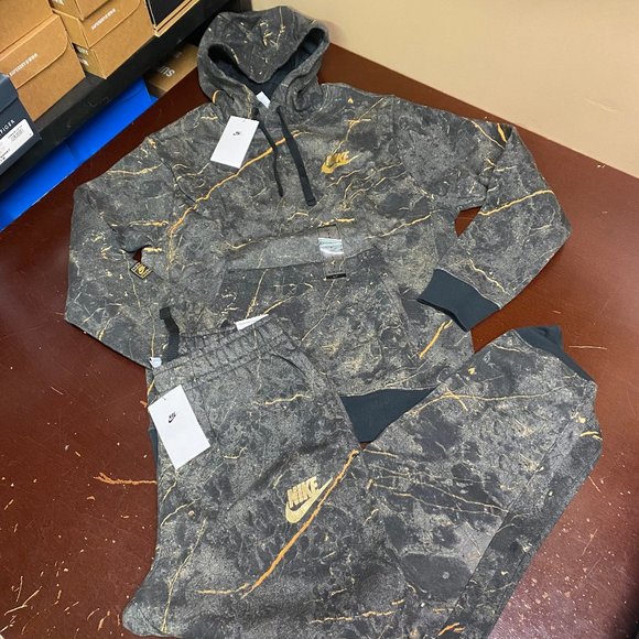 Nike Activewear Nike Grey Camo Tracksuit Nike Mens Black